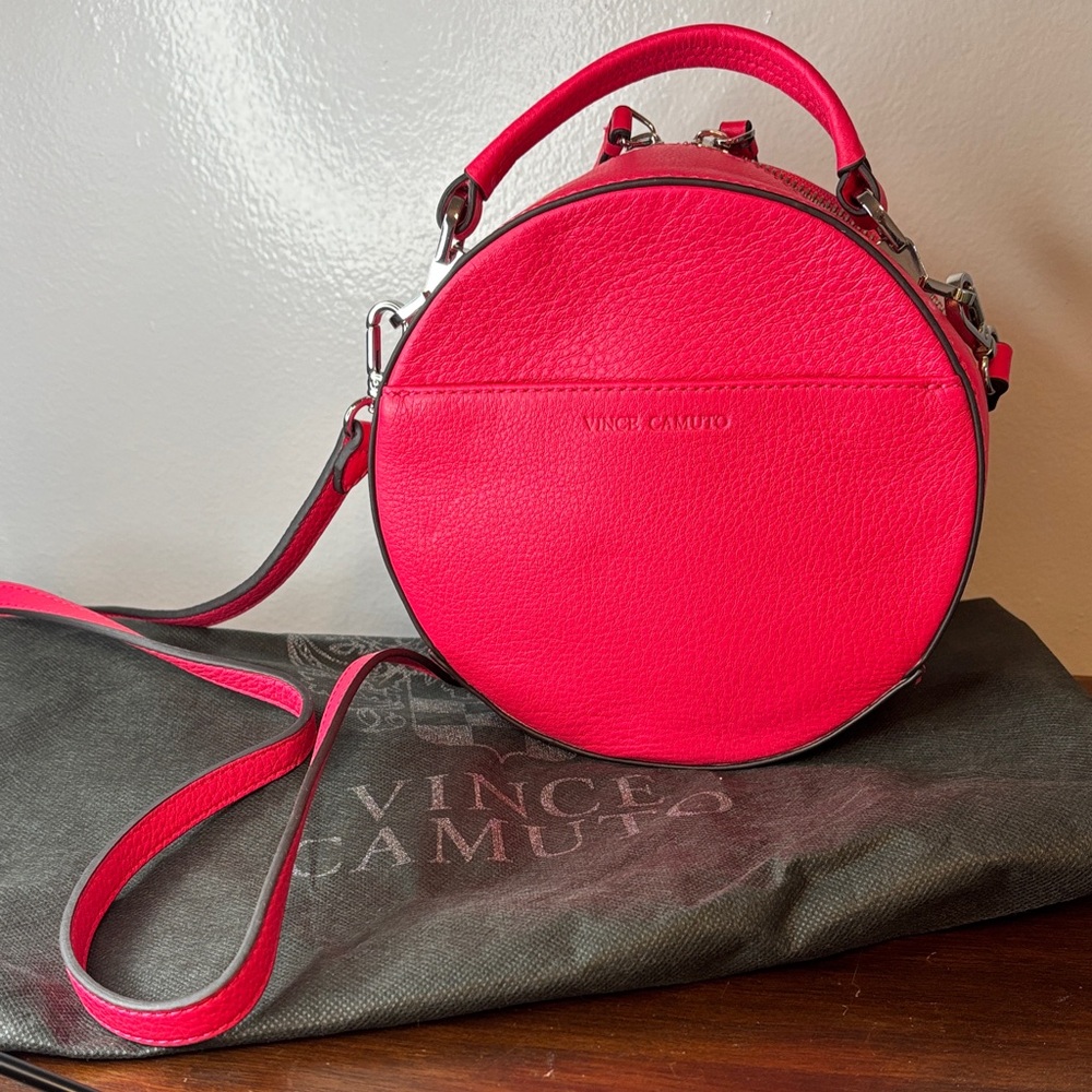Vince Camuto Vibrant Pink Circle Crossbody Bag